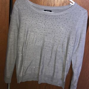 Gray Long Sleeve with Gems